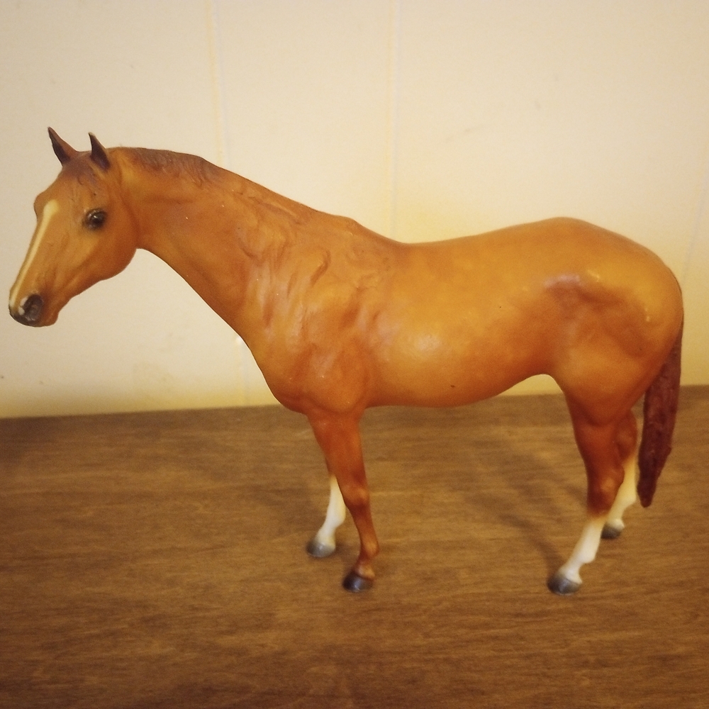 Breyer Brown and White Horse Figurine